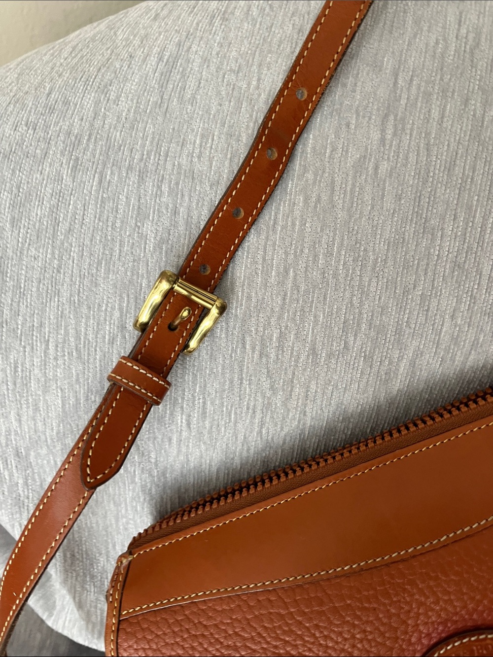 Dooney & Bourke Chestnut Brown Pebbled Leather Crossbody - Picture 6 of 8